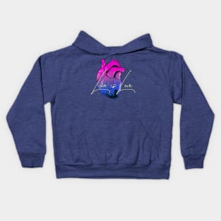 Love is Love BiSexual Kids Hoodie